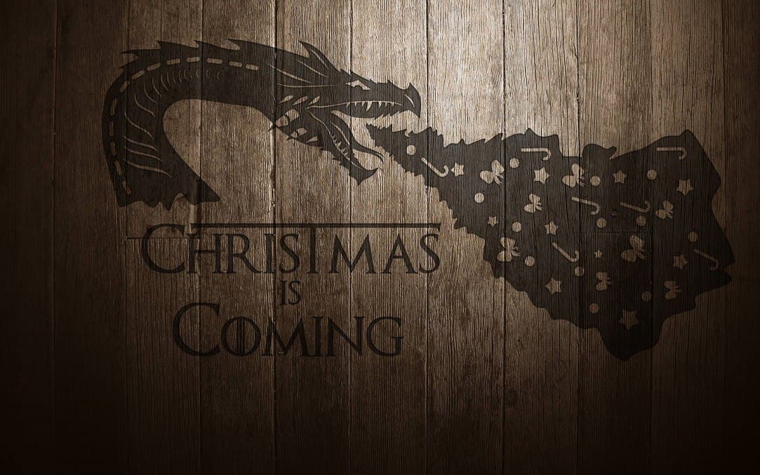 Christmas Is Coming Dragon SVG Vector for Laser Cutting