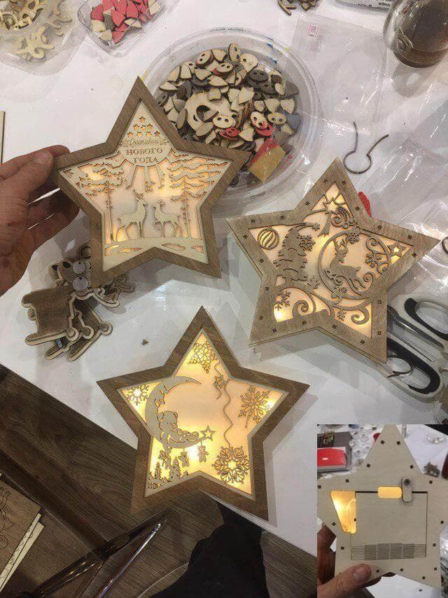 Christmas Star Nightlight Laser Cut Files Free Download