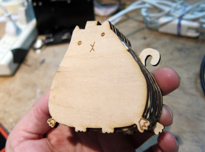 Chubby Cat 3D Puzzle Laser Cut File SVG