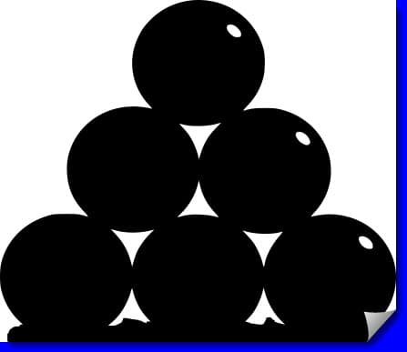 Civil War Cannon Balls Stack Vector File DXF SVG