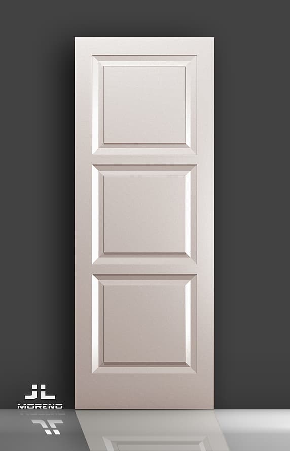 Classic 3-Panel Interior Door Vector Design for CNC