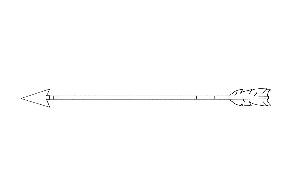 Classic Archer Arrow Vector Design - Free DXF File