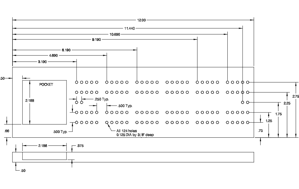 Classic Cribbage Board Vector Design for CNC DXF File