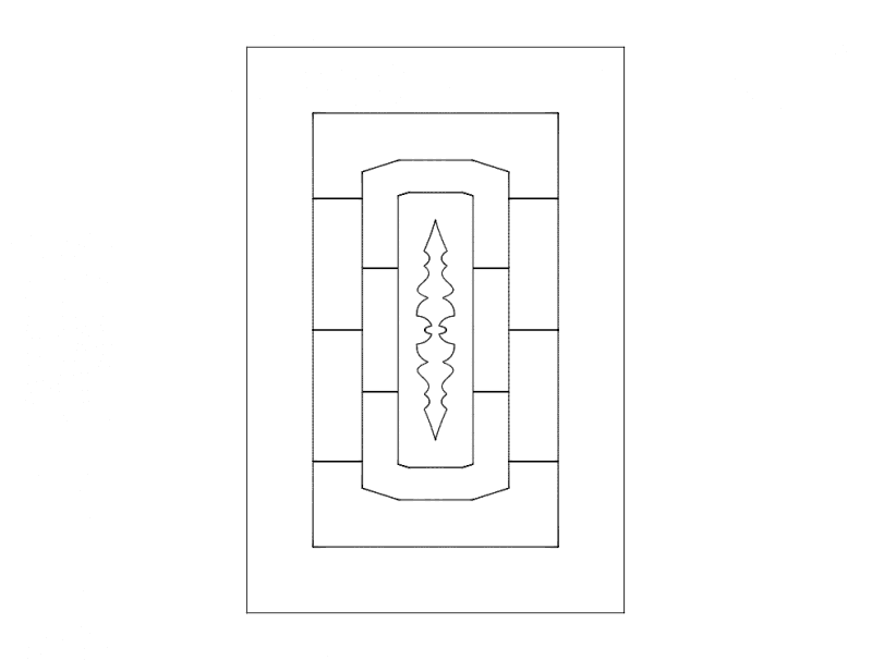 Classic Elegant Door Panel Vector Design DXF