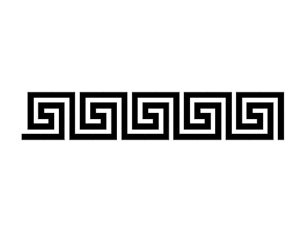 Classic Greek Key Border Vector Design DXF File