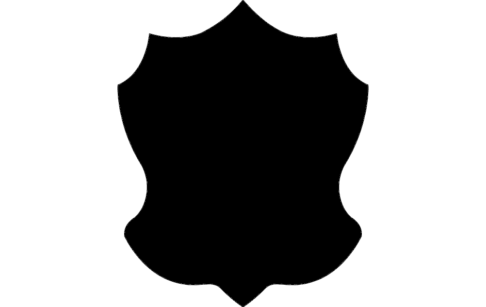 Classic Shield Crest Silhouette Vector File for CNC