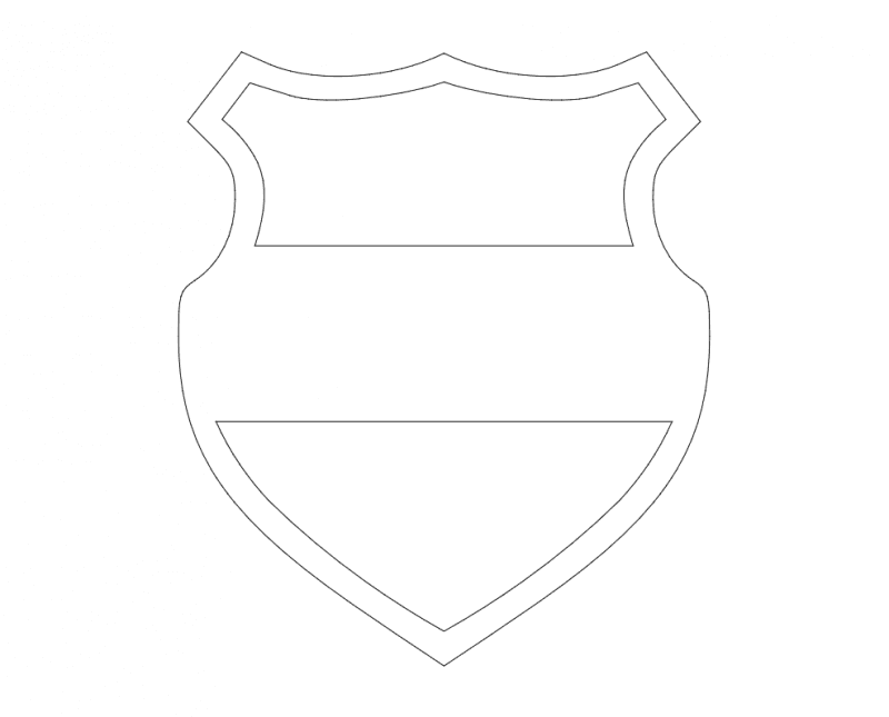 Classic Shield Emblem Vector Design for Laser Cutting DXF