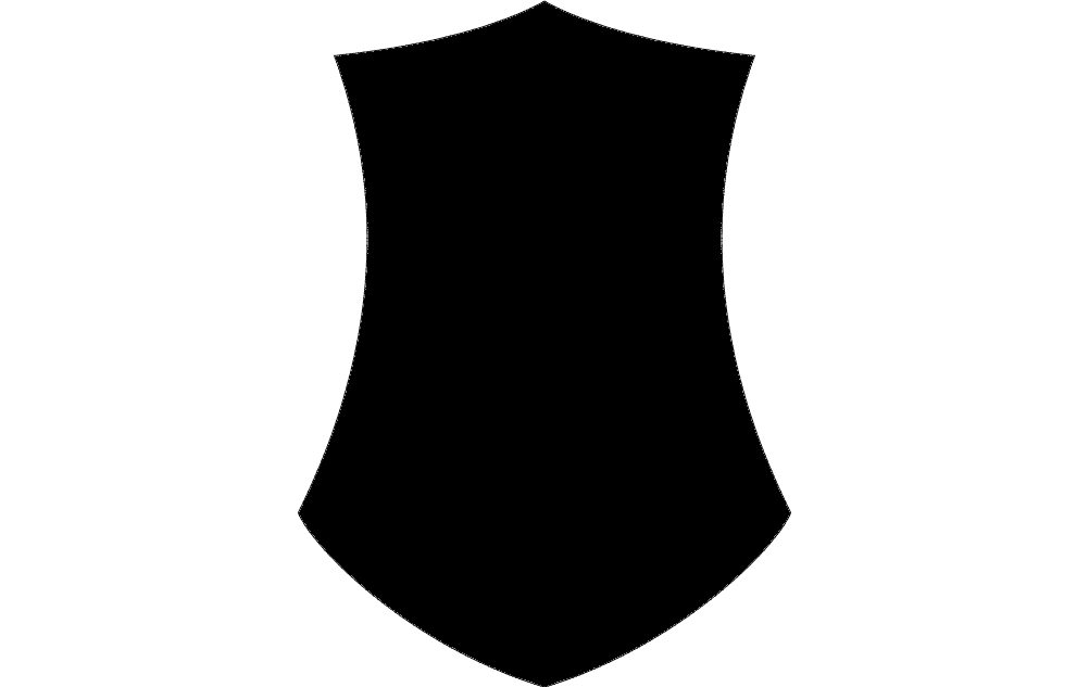 Classic Shield Silhouette Vector File for CNC Laser Cutting