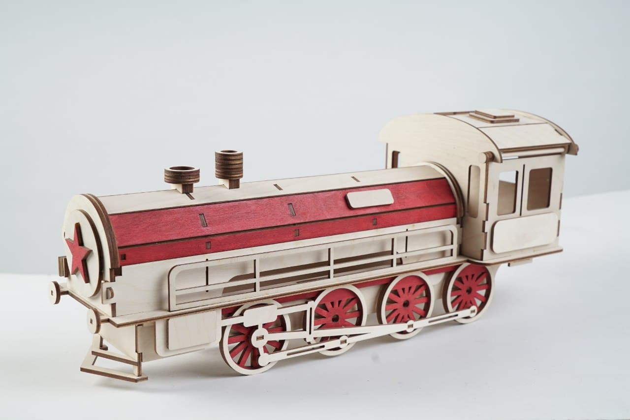 Classic Steam Locomotive 3D Puzzle Laser Cut Vector File