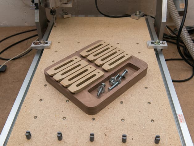 CNC Router Clamp and Tool Tray DXF Vector File