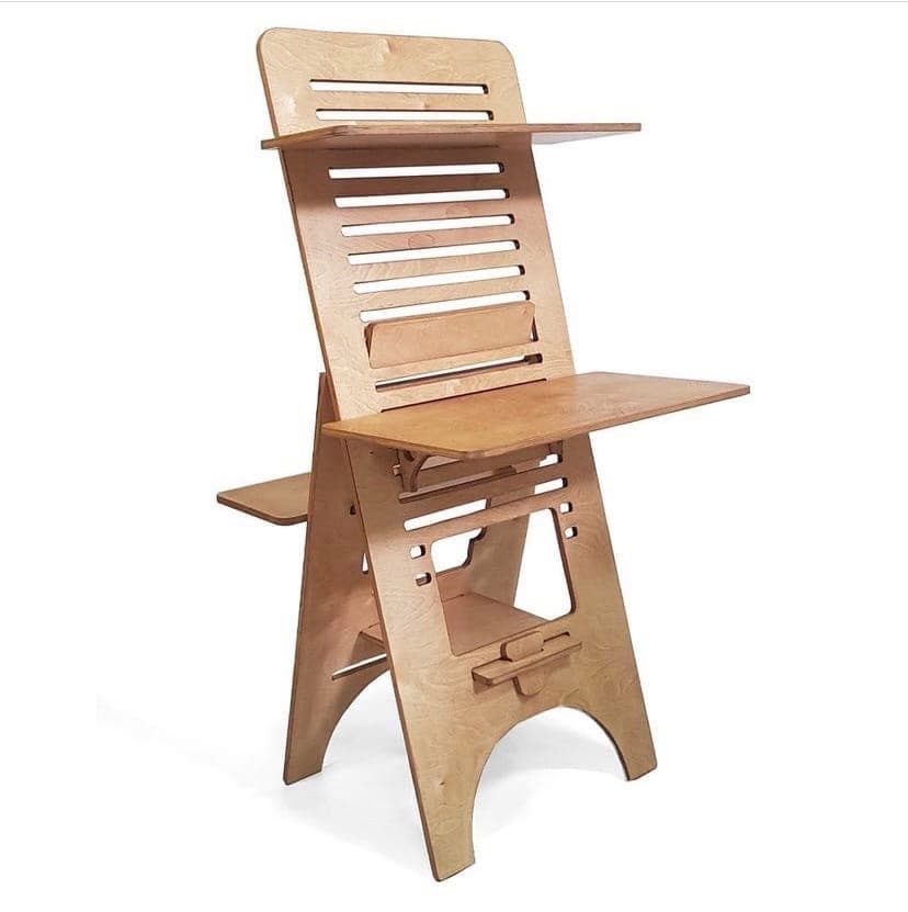 Collapsible Standing Desk Laser Cut Vector Plan DXF File