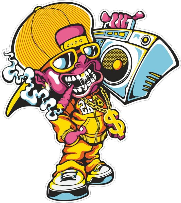 Cool Hip Hop Devil Character Vector for Laser Cutting