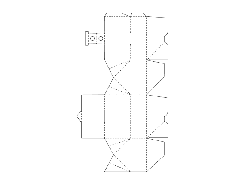 Custom Foldable Gift Box DXF Vector Template for Laser Cutting