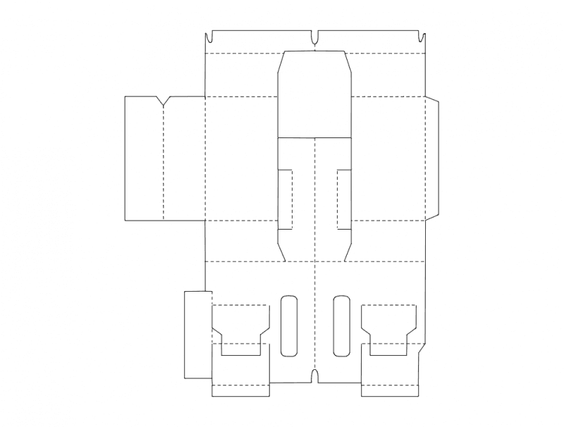Custom Foldable Gift Box Template Vector DXF File