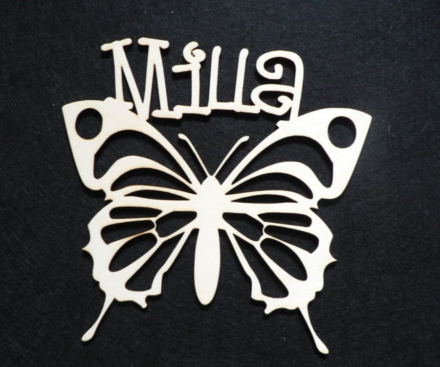 Custom Name Butterfly Wall Decor Laser Cut Vector File