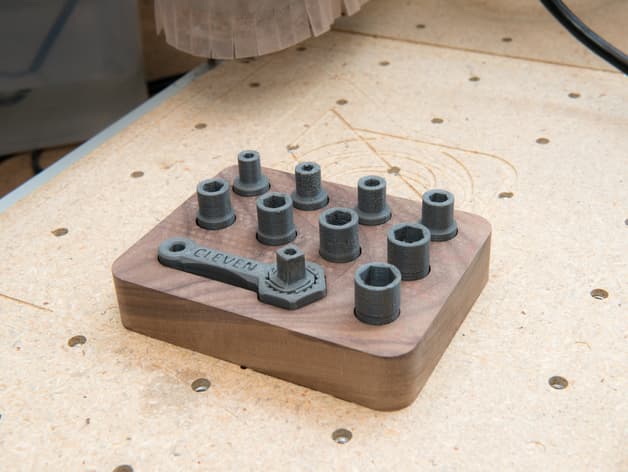 Custom Wrench and Socket Organizer DXF File for CNC