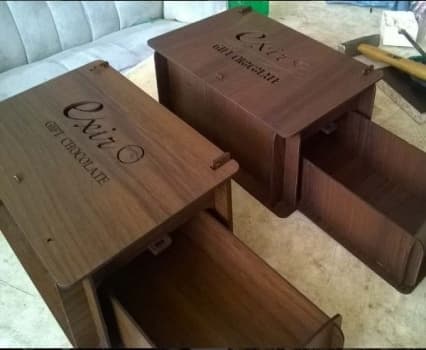 Customizable Chocolate Gift Box with Drawer Laser Cut Vector File