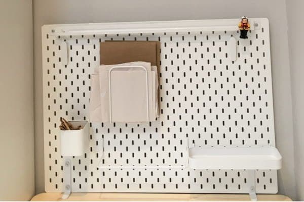 Customizable Pegboard Wall Organizer SVG for Laser Cutting