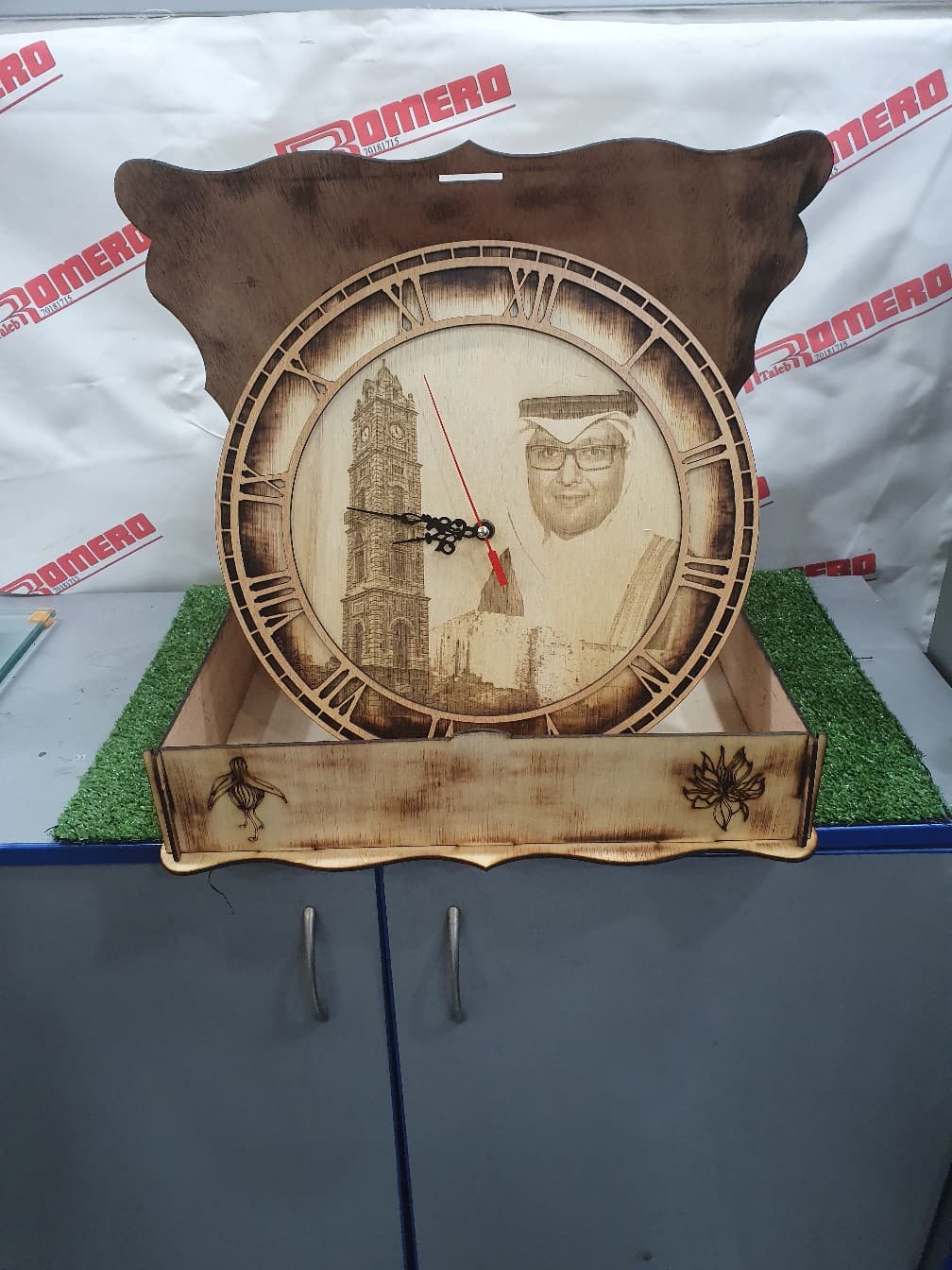 Customizable Portrait Wall Clock Laser Cut Vector File