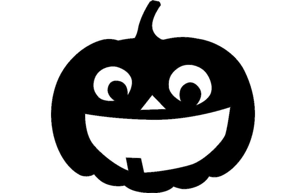 Cute Jack-O-Lantern Pumpkin Vector DXF File