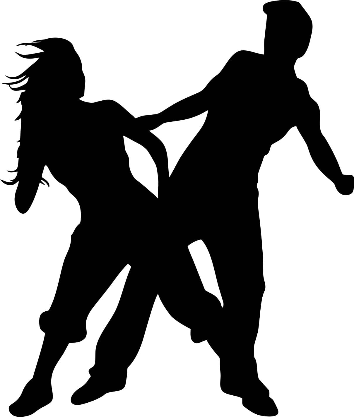 Dancing Couple Silhouette Vector for Laser Cutting