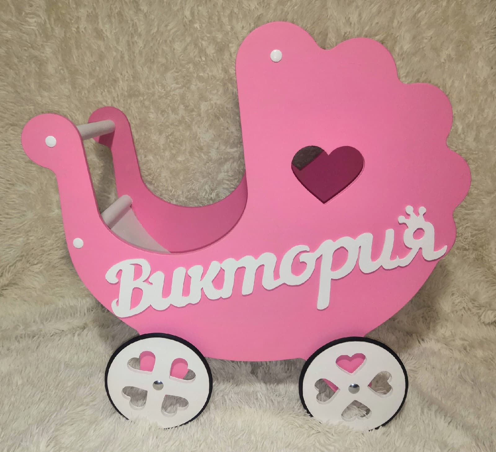 Decorative Baby Doll Stroller Vector File for Laser Cutting