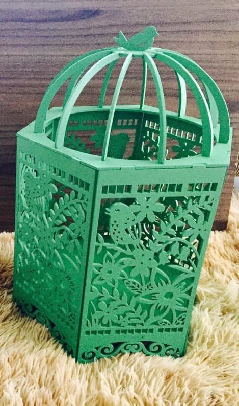 Decorative Bird Cage Laser Cut Vector File (DXF)