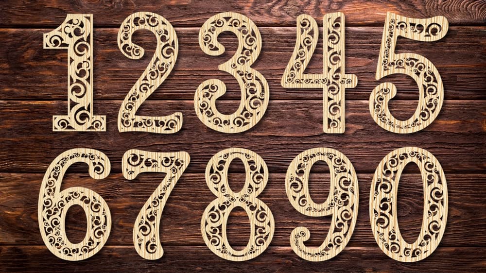 Decorative Filigree Numbers Set - Laser Cut Vector Files