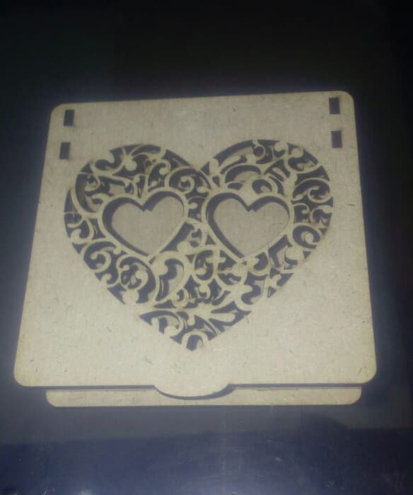 Decorative Heart Gift Box Laser Cut Vector File (DXF)