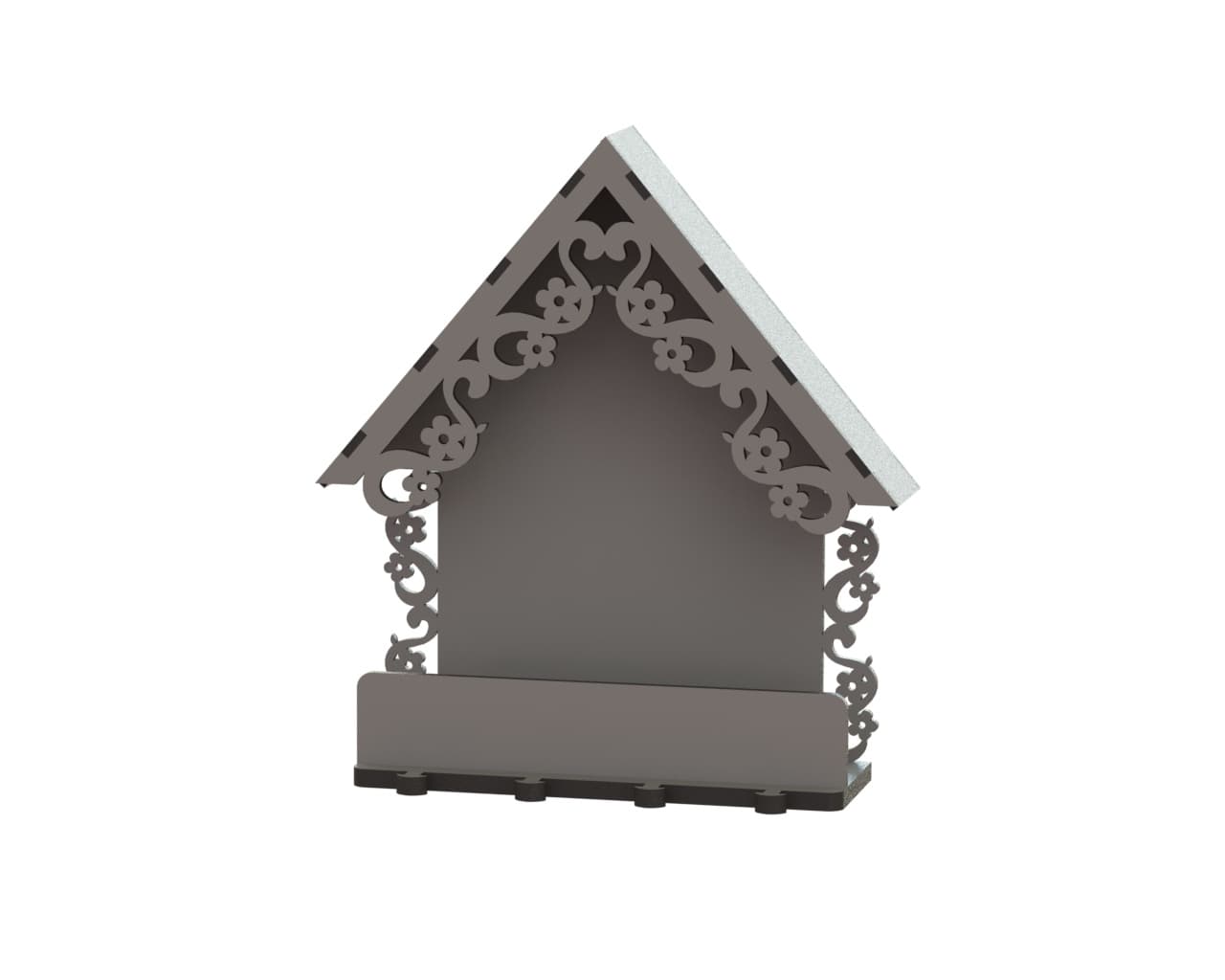 Decorative House Key Holder Laser Cut Vector File