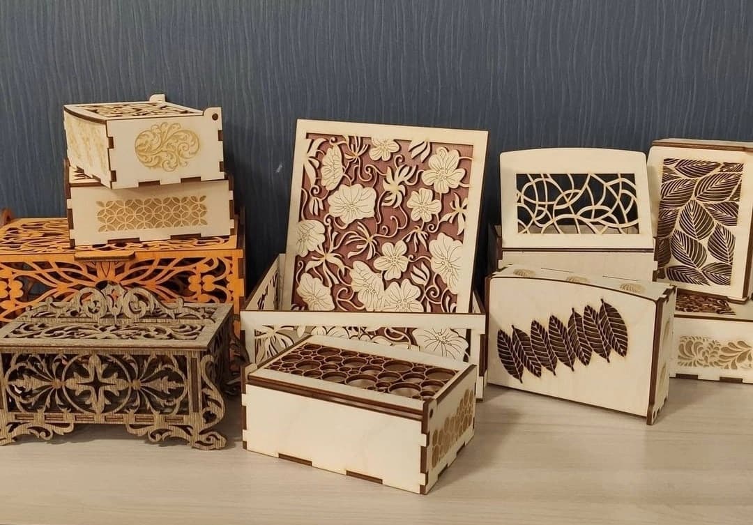 Decorative Keepsake Boxes Laser Cut Vector Set DXF Files