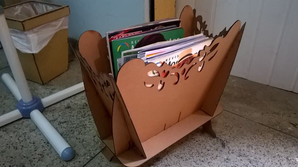 Decorative Magazine Rack Vector File for Laser Cutting