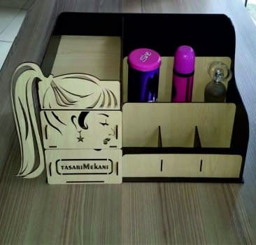 Decorative Makeup Organizer Laser Cut DXF File