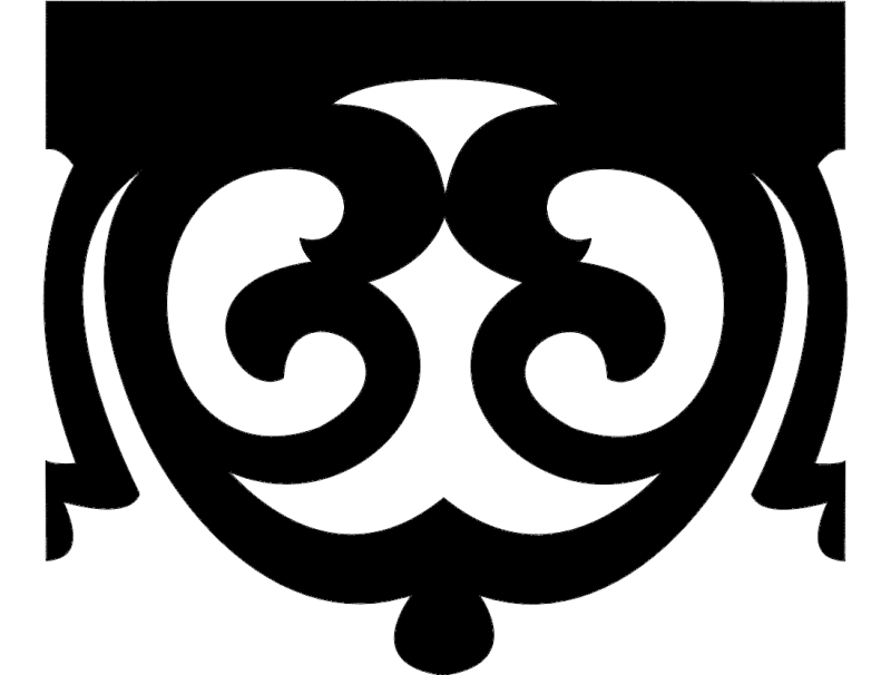 Decorative Ornamental Scrollwork Vector File for CNC DXF