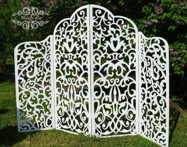 Decorative Ornate Room Divider Screen Vector File