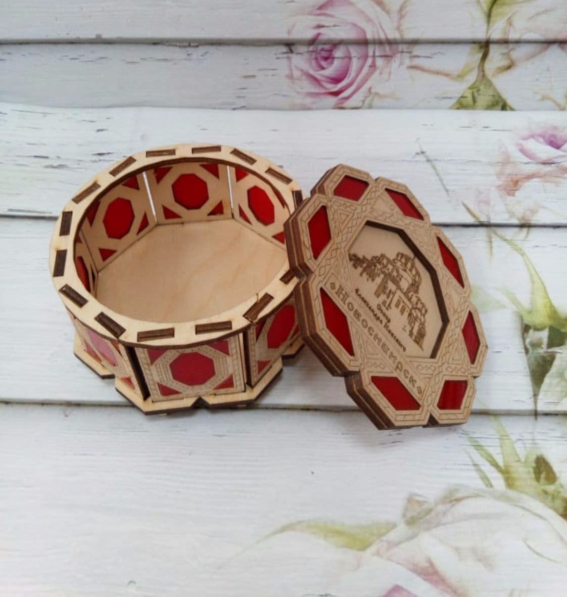 Decorative Round Box with Lid Laser Cut Vector File