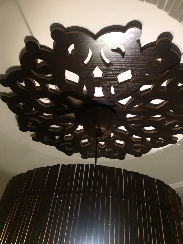 Decorative Round Ceiling Medallion Laser Cut Vector File (DXF)
