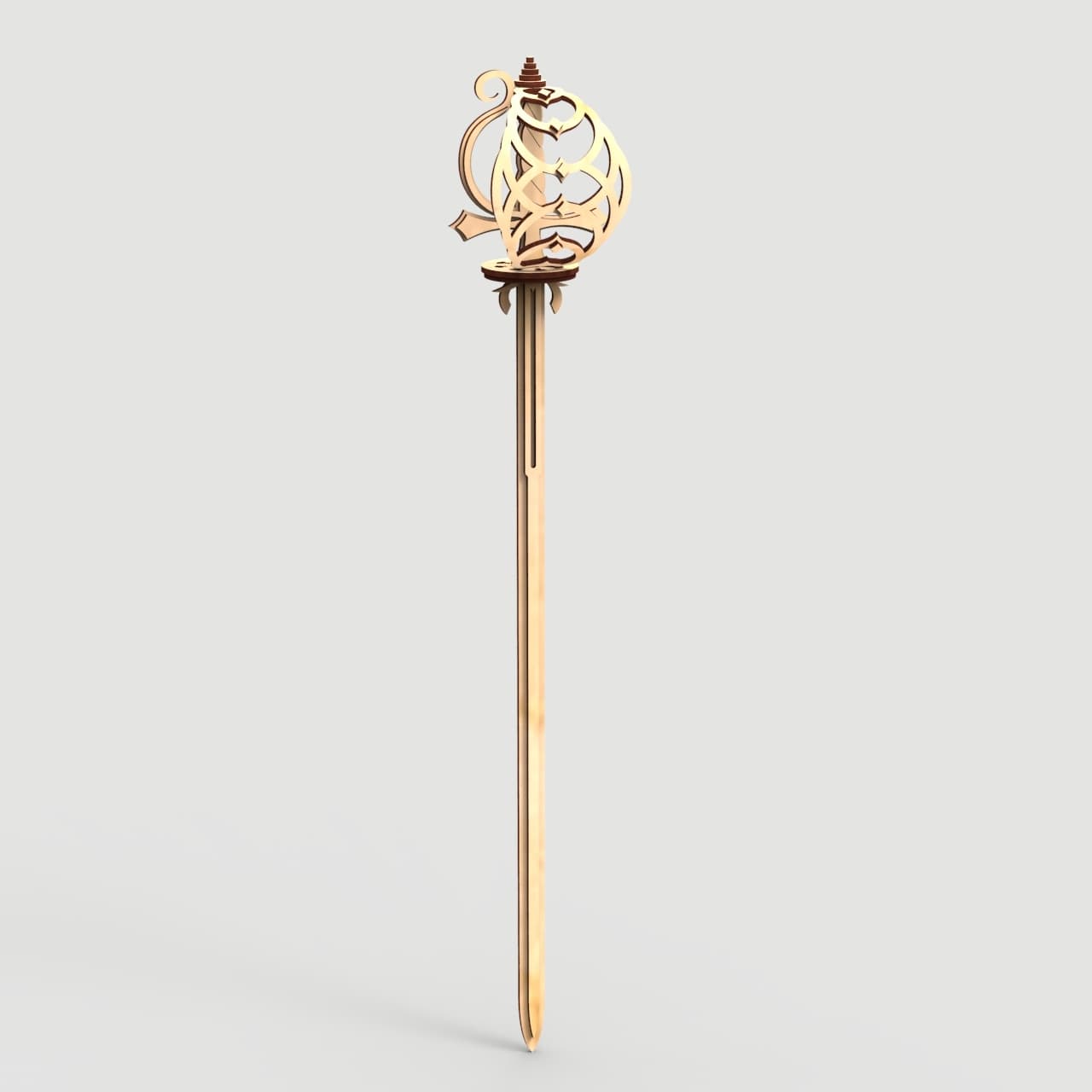 Decorative Wooden Epee Sword Laser Cut Vector File