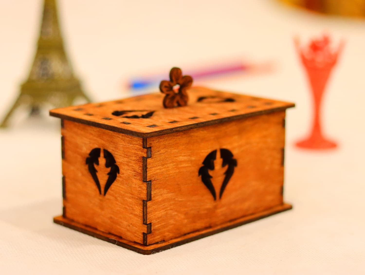 Decorative Wooden Gift Box Laser Cut Vector File