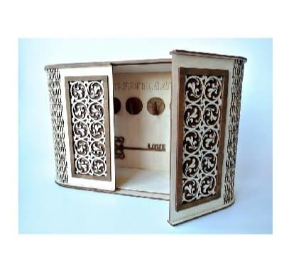 Decorative Wooden Key Holder Box Laser Cut Vector File
