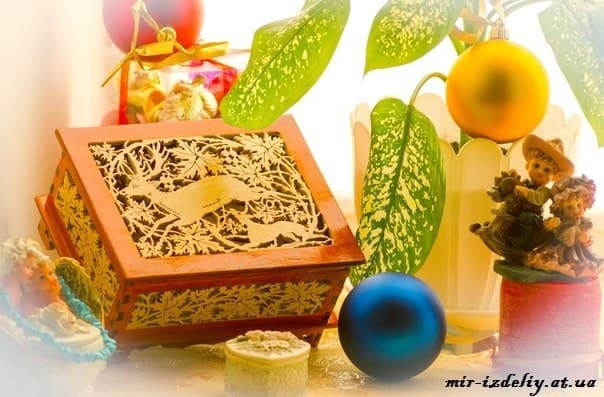 Decorative Woodland Deer Keepsake Box DXF Laser Cut File