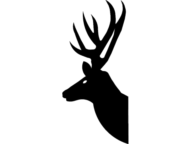 Deer Head Silhouette Vector File for CNC Laser Cutting
