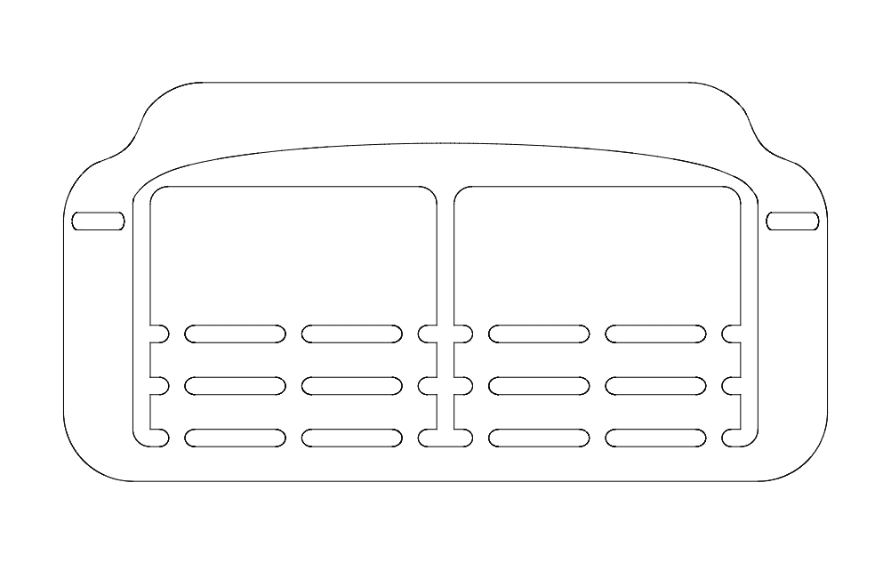 Desktop Business Card Holder Vector DXF File