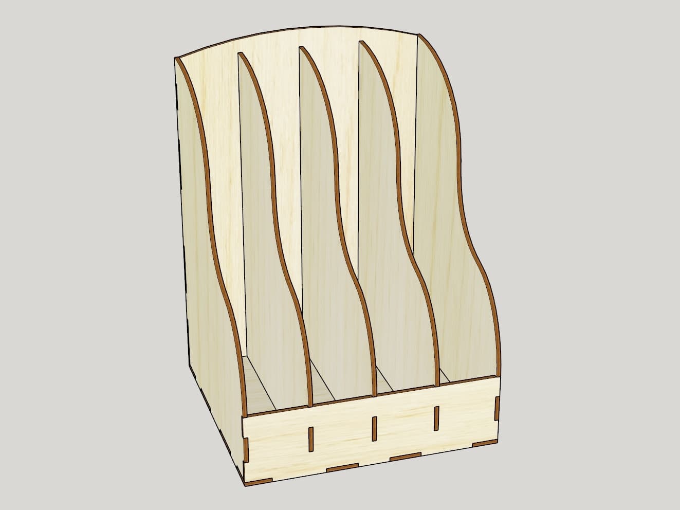 Desktop Document Organizer Laser Cut File Vector