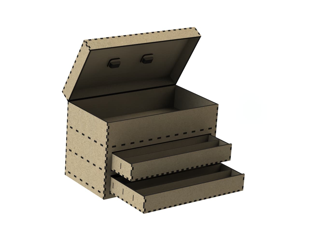 Desktop Organizer Tool Box Laser Cut File DXF