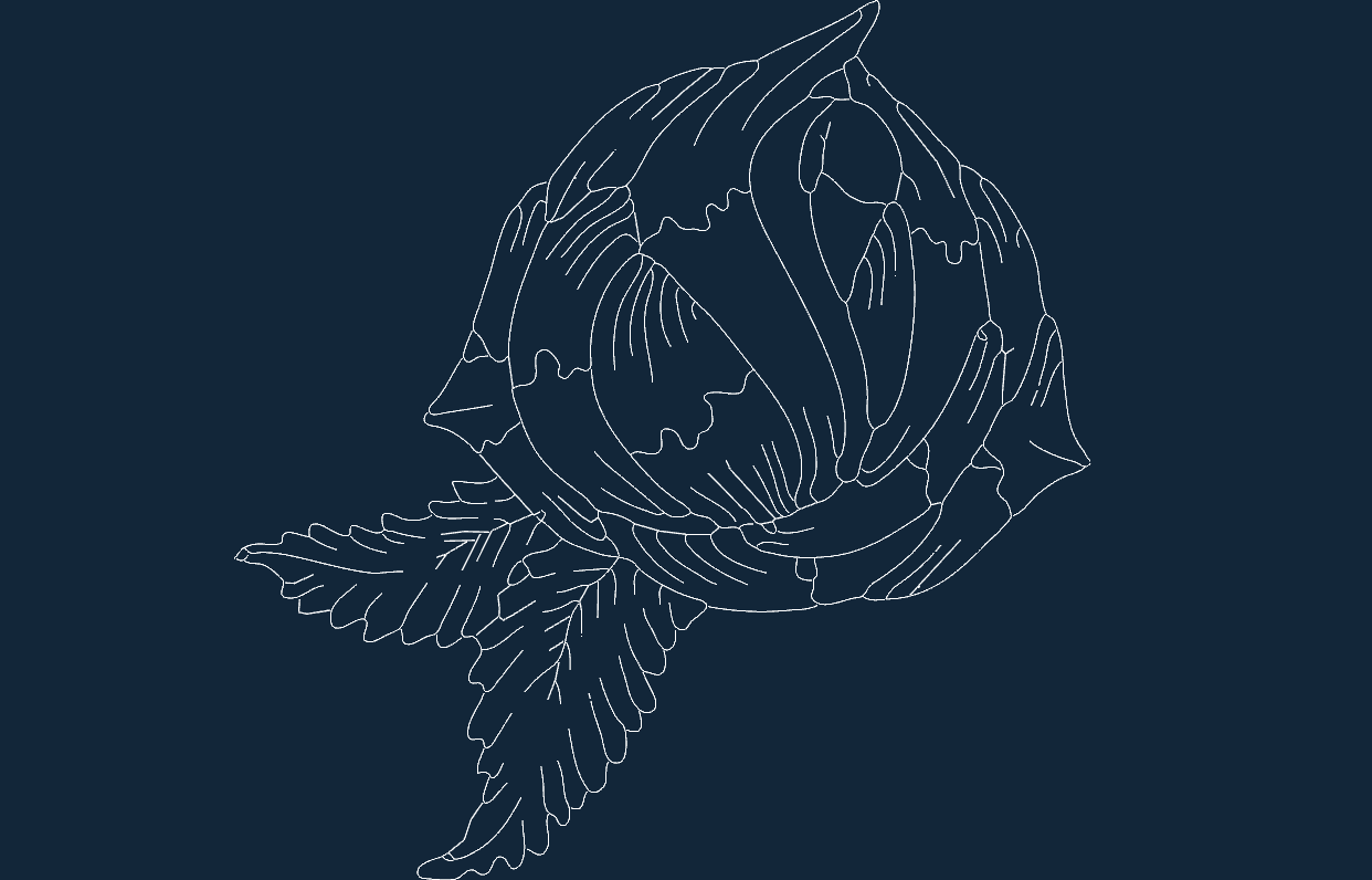 Detailed Rose Flower Vector File for Laser Cutting (DXF)