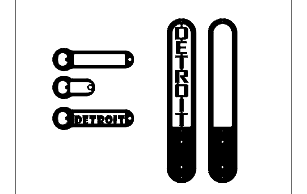 Detroit Bottle Opener Vector Designs - DXF File
