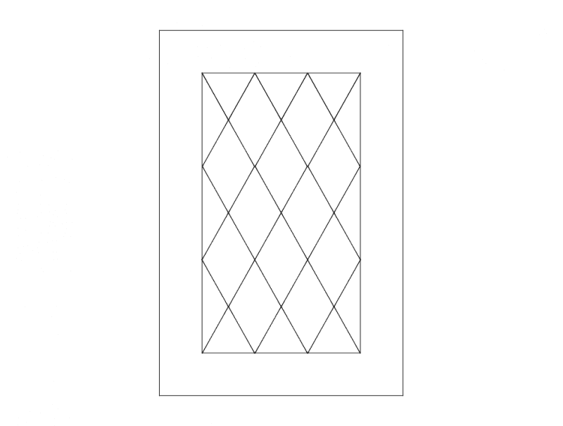 Diamond Lattice Door Panel Vector Design DXF File