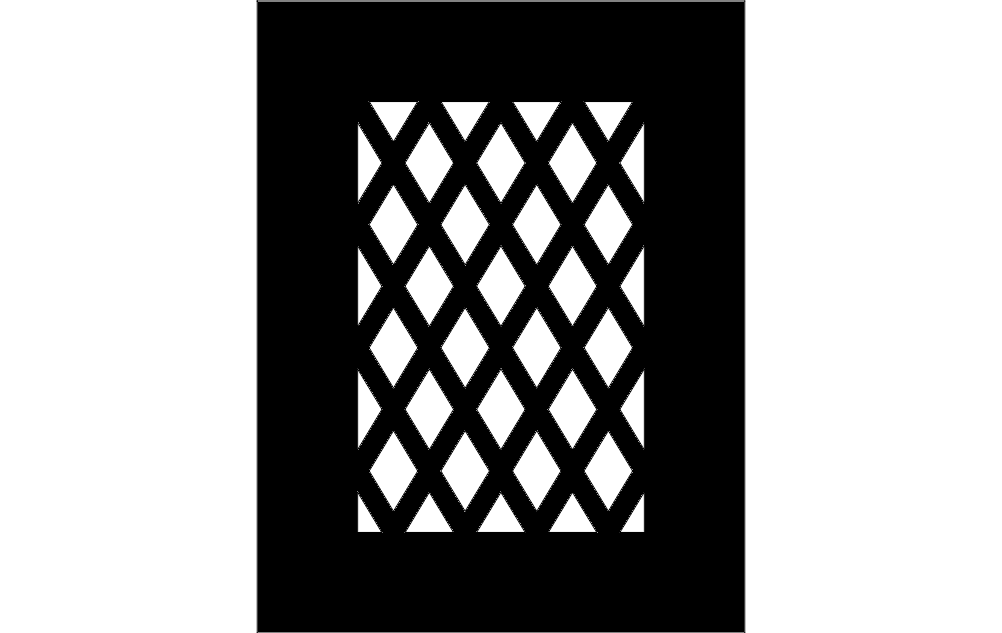 Diamond Lattice Pattern Decorative Panel Vector DXF