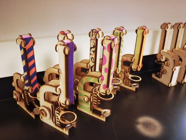 DIY Educational Microscope 3D Puzzle Laser Cut Vector File